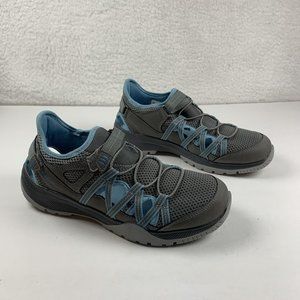 Eddie Bauer Sutton Hybrid Waterproof Hiking Shoes Women's 8M Gray/Blue Mesh 7894